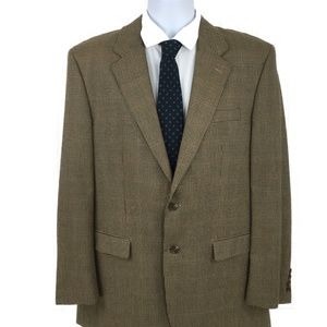 Lauren Ralph Lauren Brown Houndstooth Blazer 40L